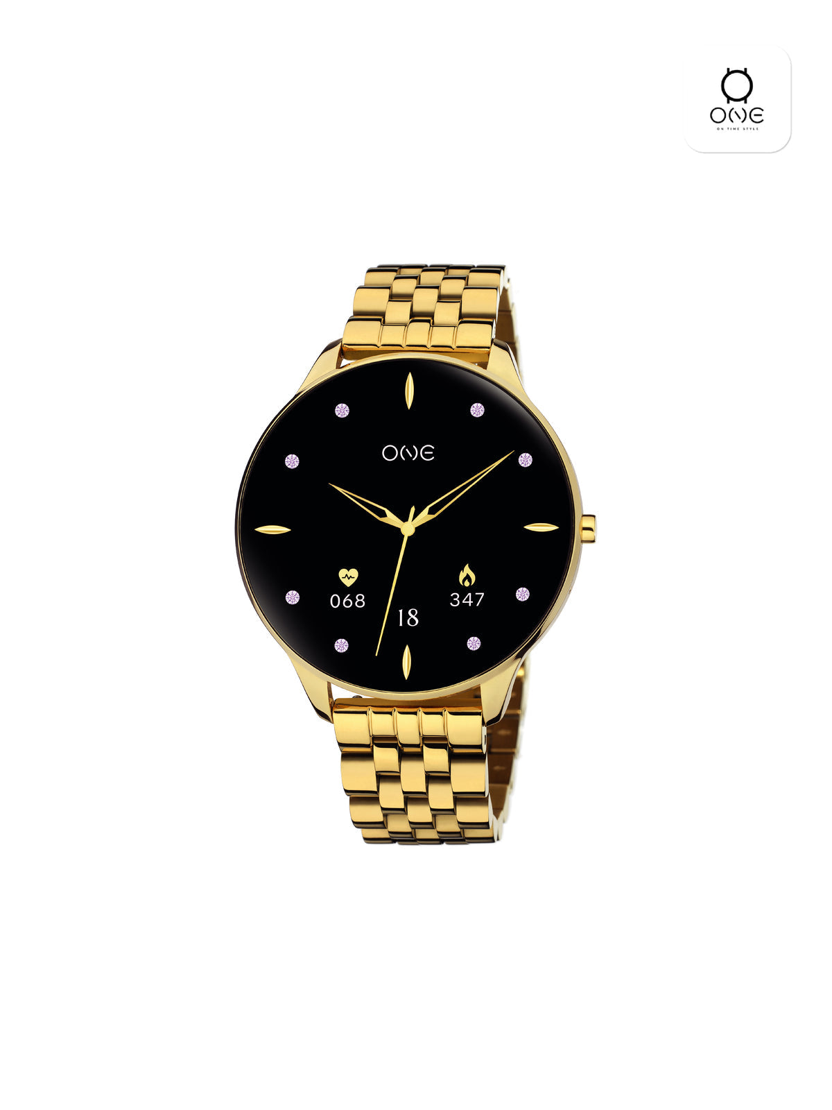 One Slim Gold Links Smartwatch