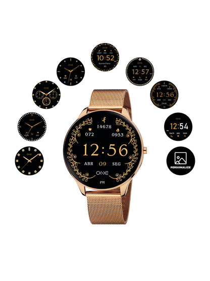 Smartwatch One Slim Rosegold Mesh