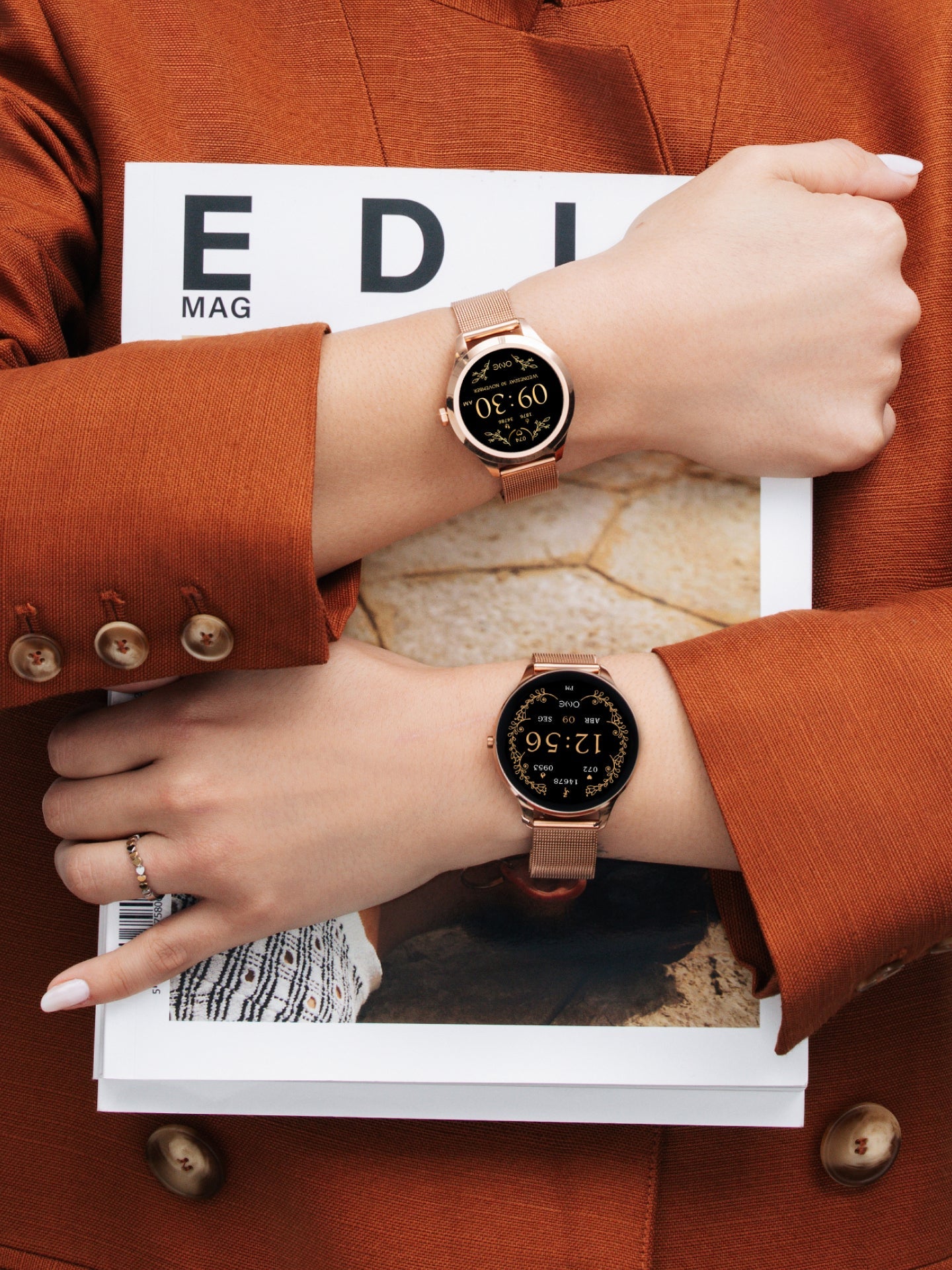 Smartwatch One Slim Rosegold Mesh