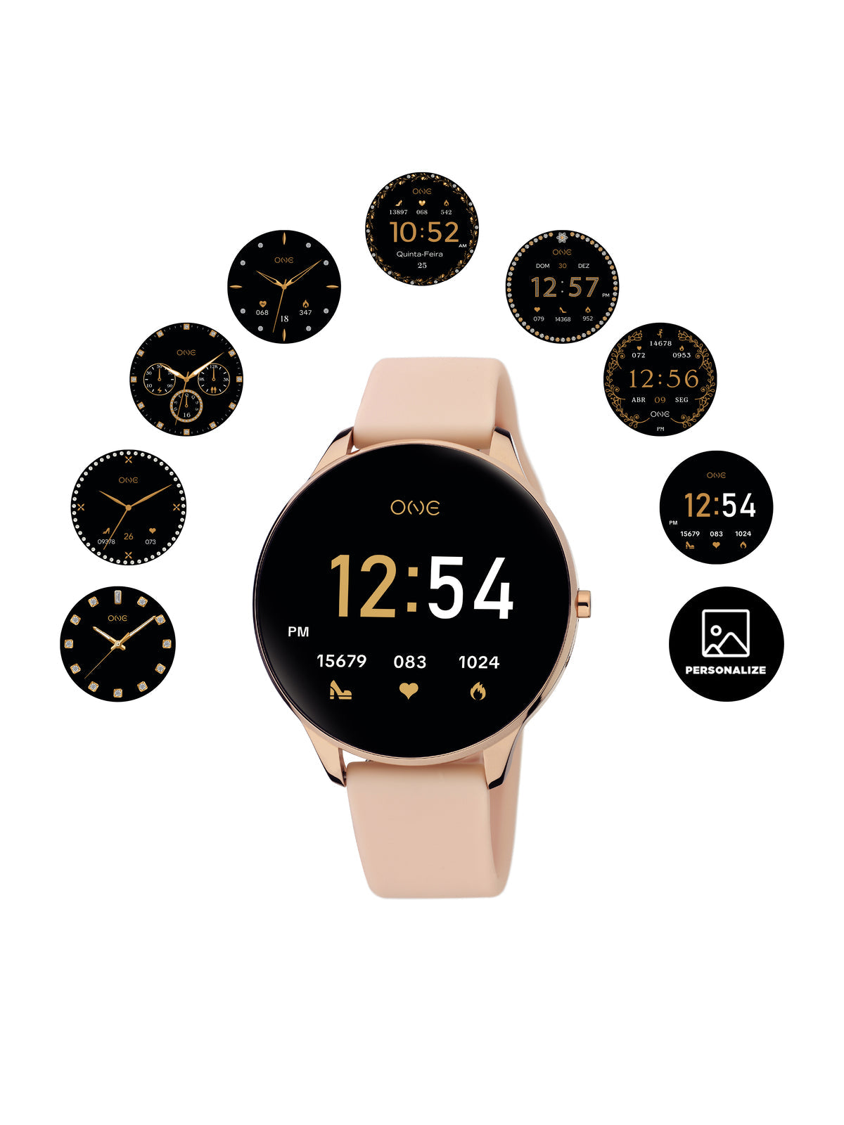 Smartwatch One Slim Rosegold Silicone