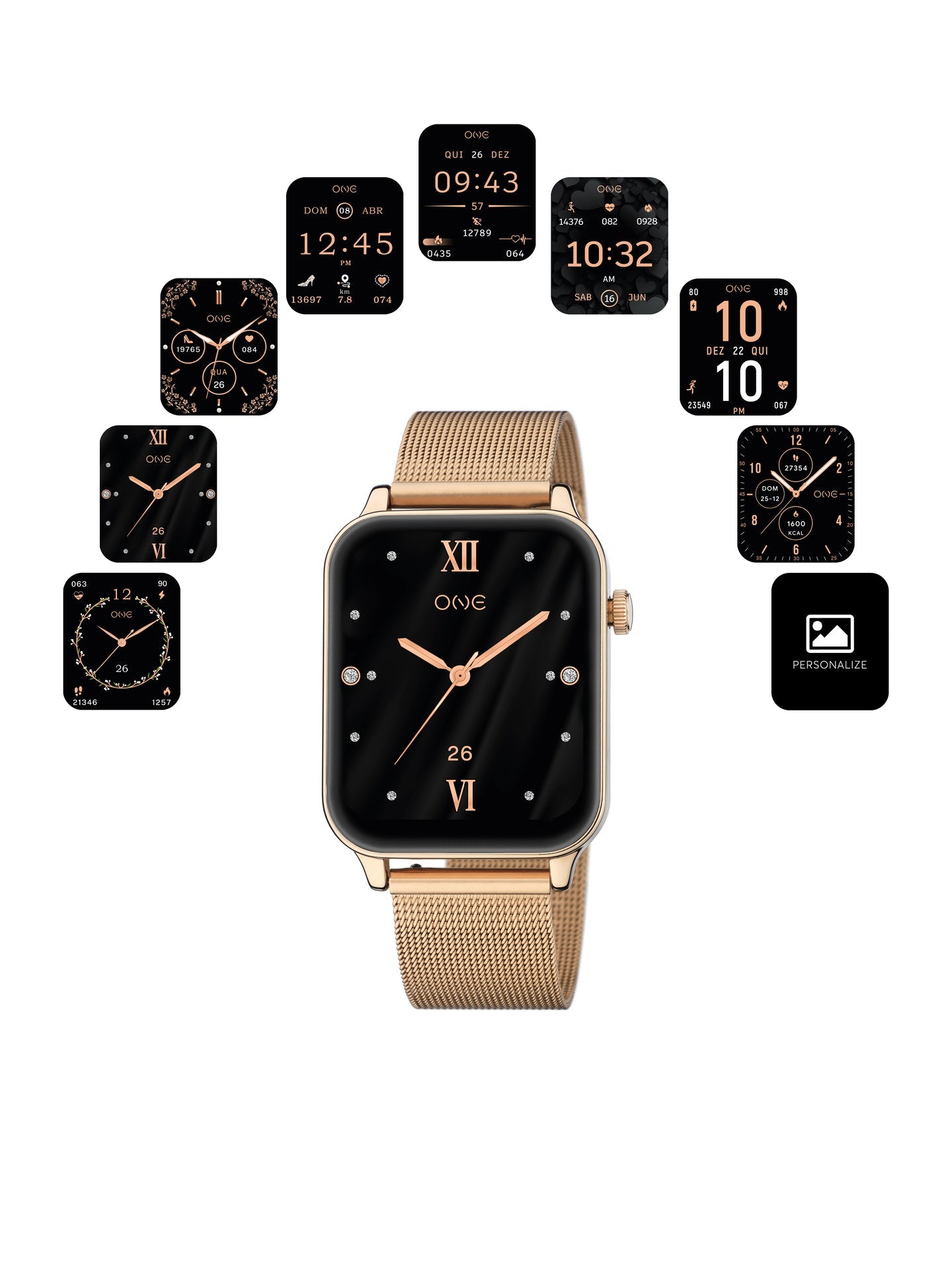 One Frame Rose Gold Smartwatch