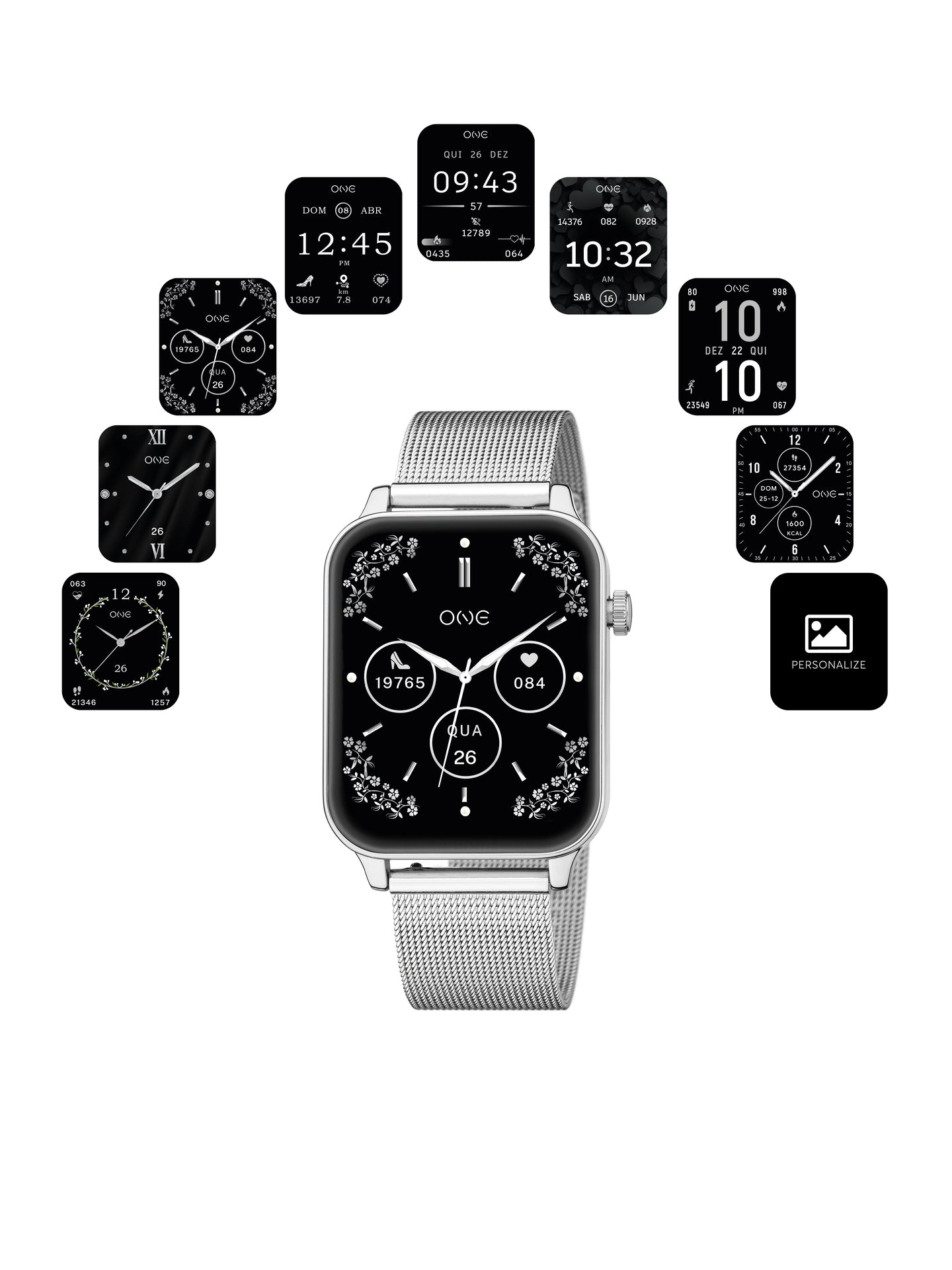 One Frame Silver Smartwatch