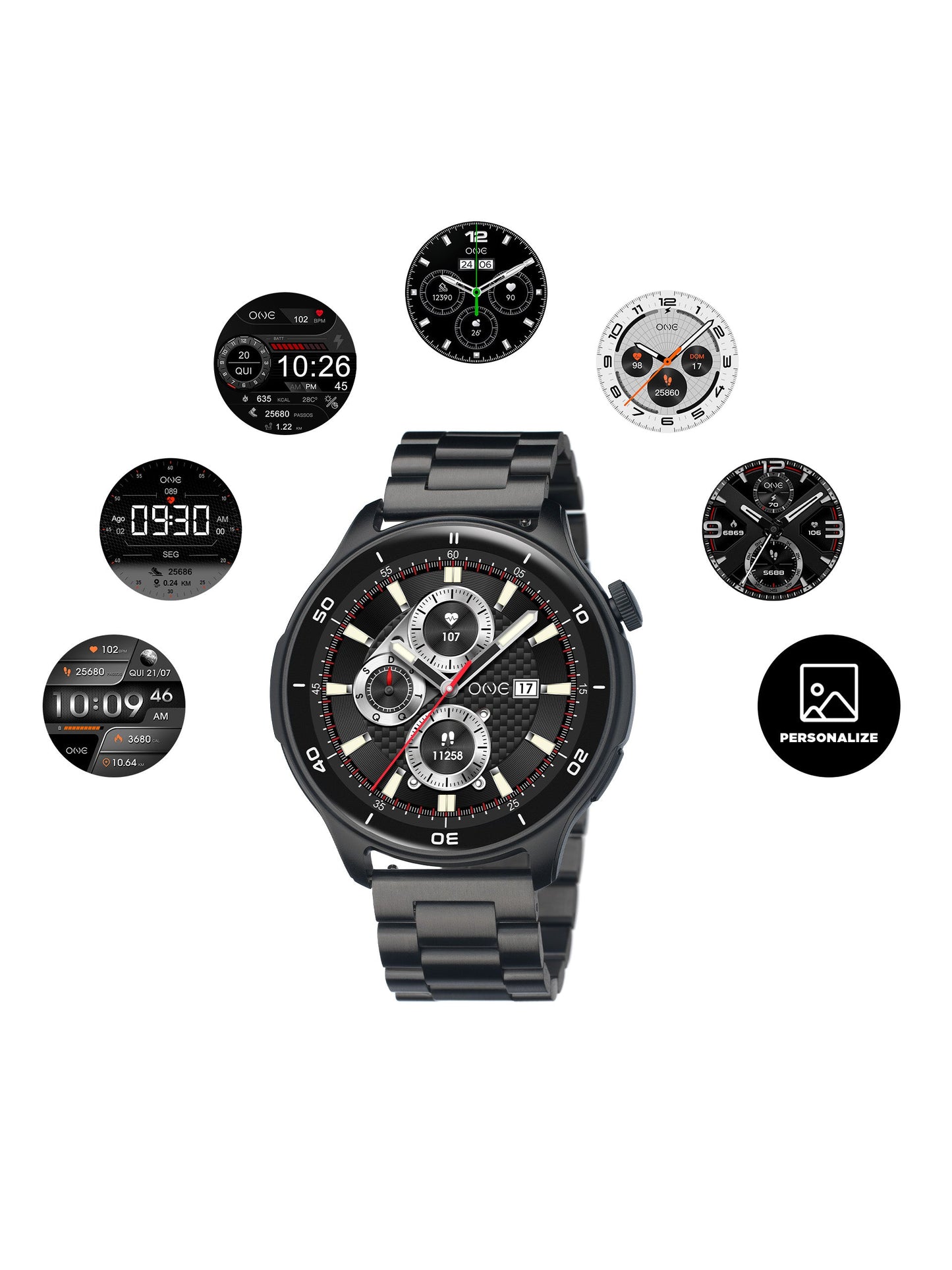 One Men Explorer GPS Black Smartwatch