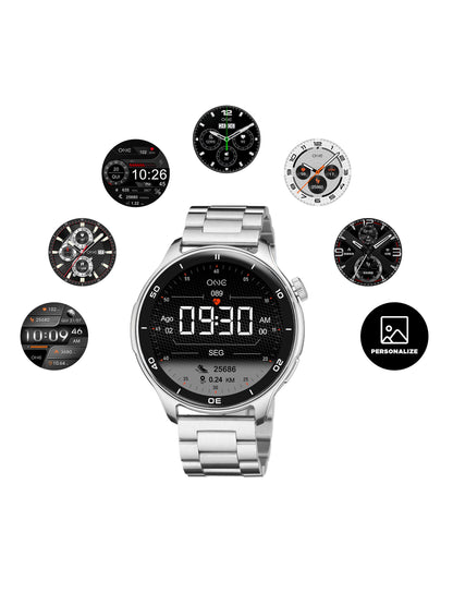 One Men Explorer GPS Silver Smartwatch