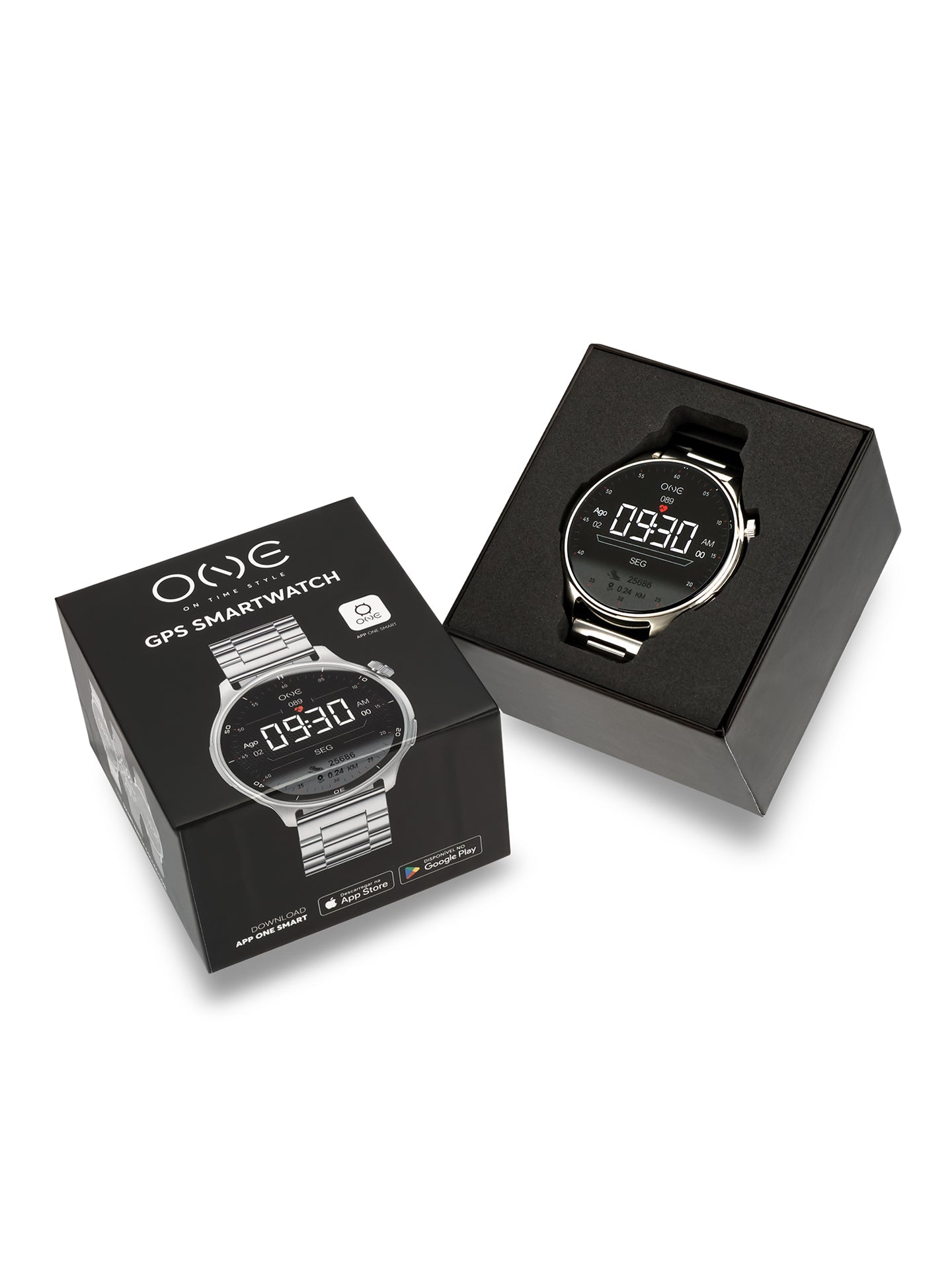 One Men Explorer GPS Silver Smartwatch