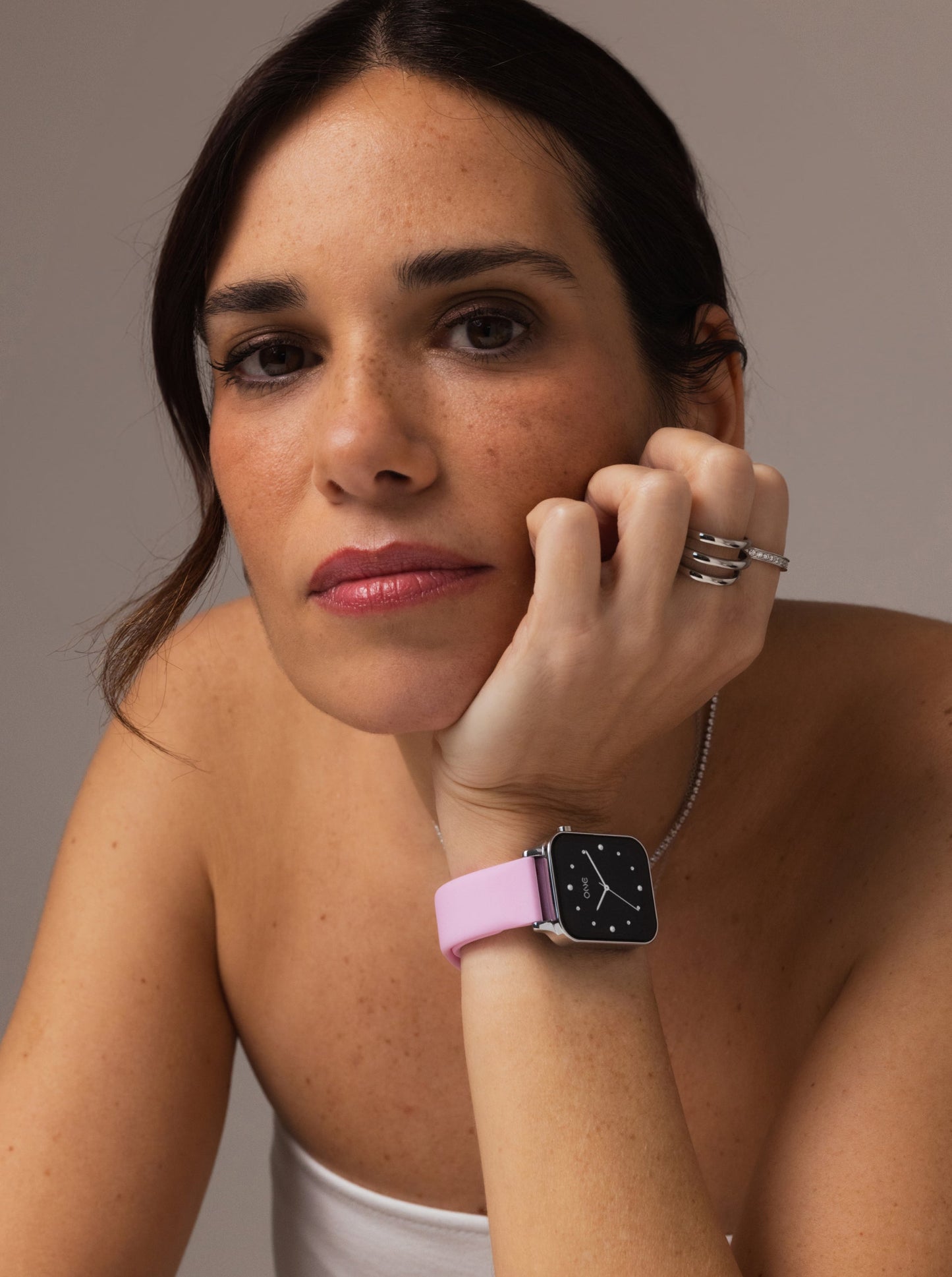 Bracelete Silicone Smartwatch One Rosa