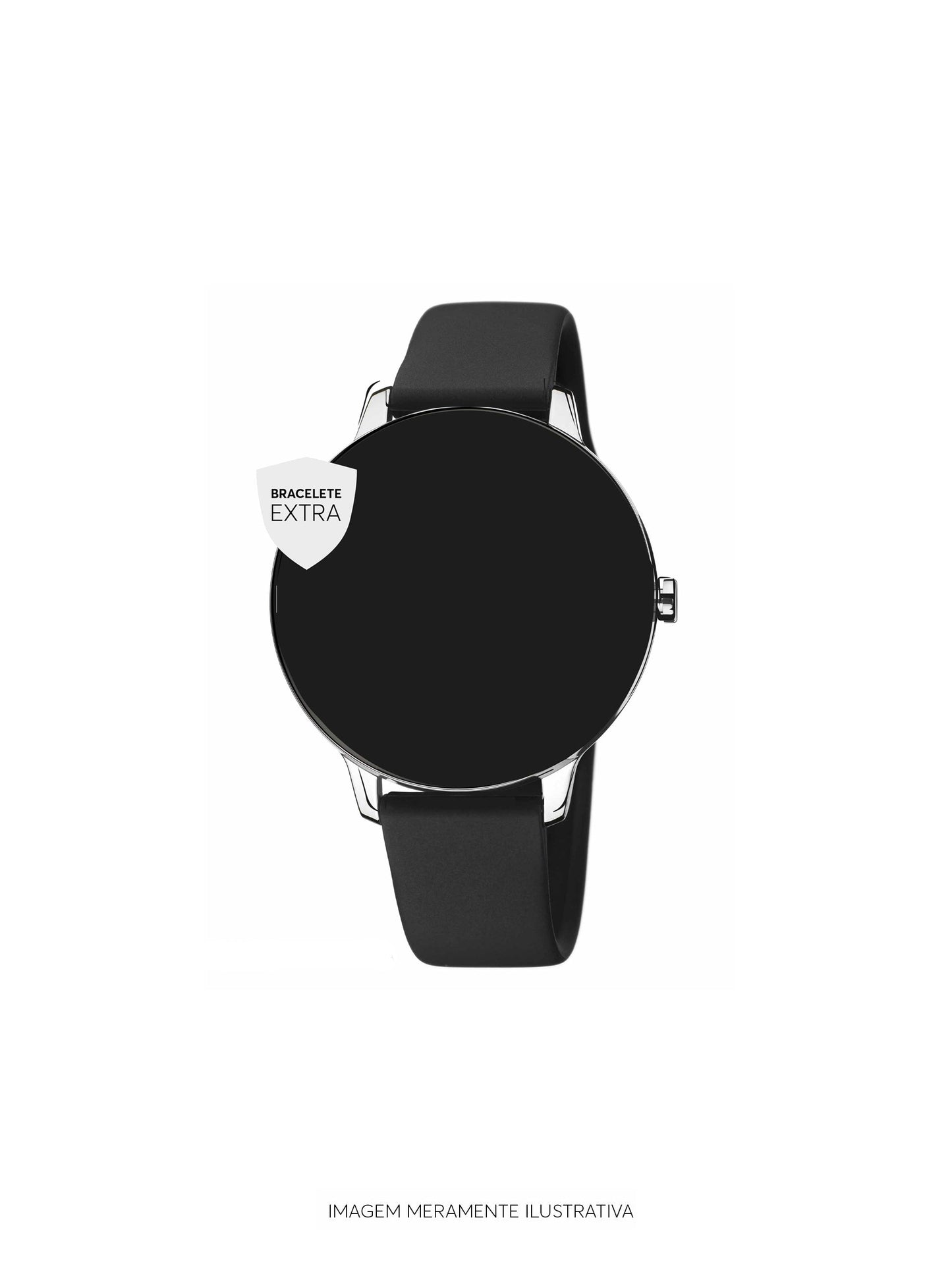 Silicone Bracelet Smartwatch One Black