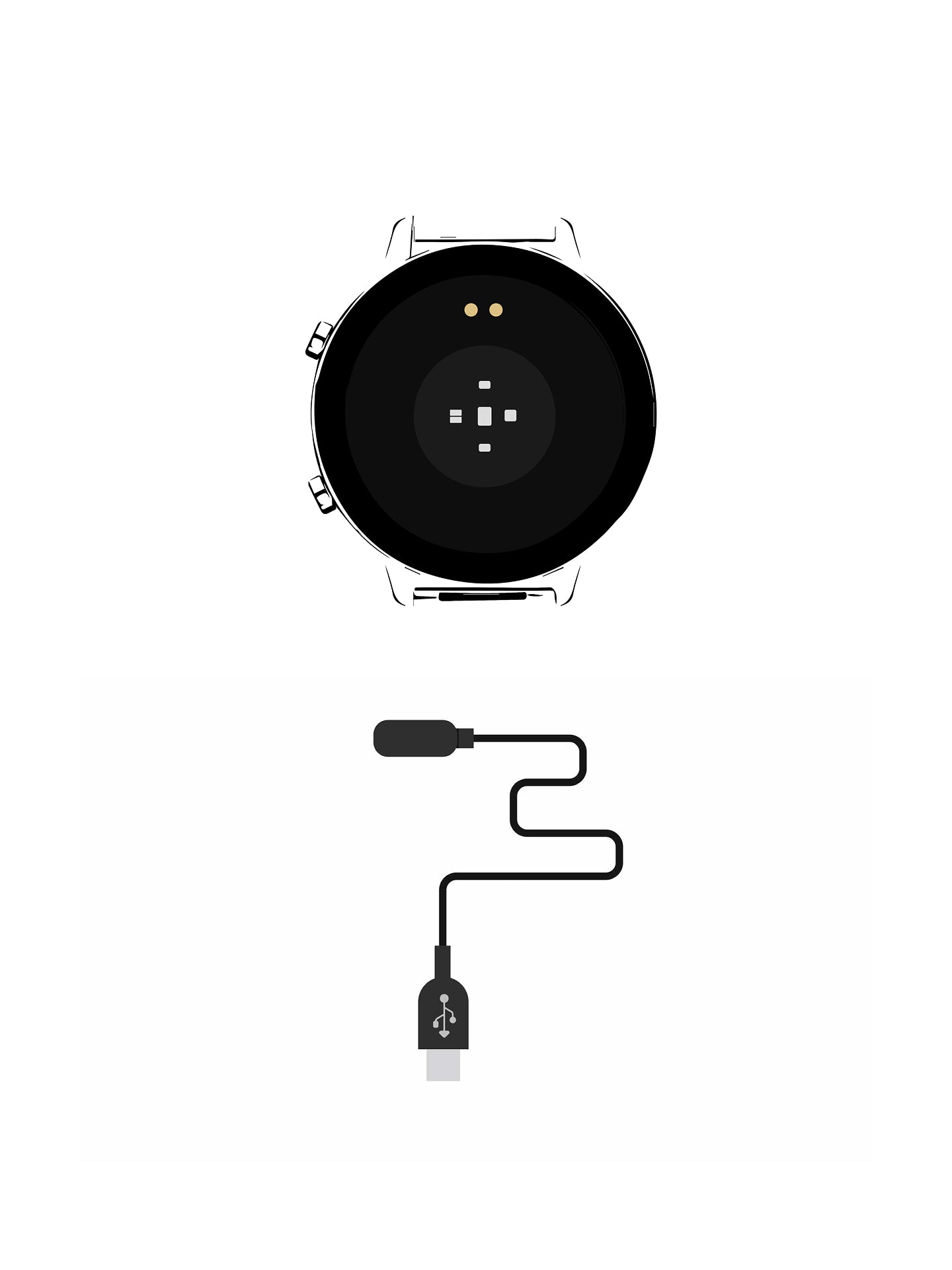 AlphaCall APP One Tech Pro Smartwatch Charger